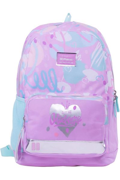 Pause Stylish Students Backpack, 17 Inch Size, Purple/Blue