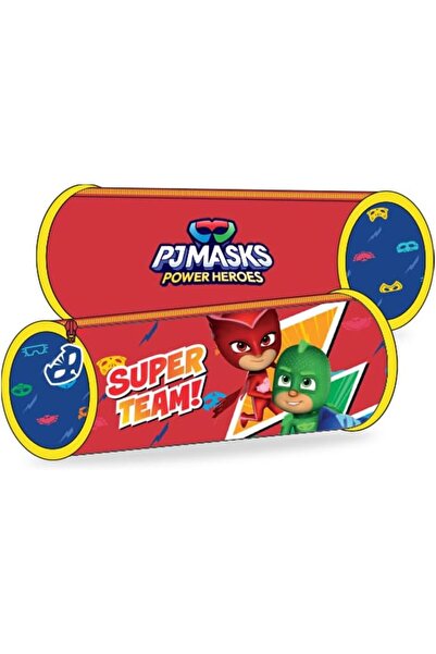 Pj Mask حافظة أقلام بسحاب للأطفال، لون أحمر