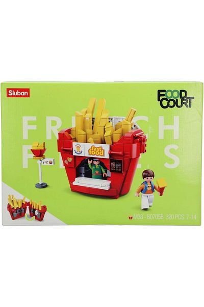Sluban Creator Series - French Frites Shop Building Blocks 320 PCS with 2 Mini Figure - For Age 6+ Y