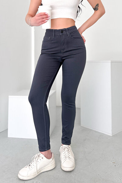 HLT JEANS Women's Dark Gray Super Skinny Fit Stretchy Lycra High Waist Jean Jeans Jenni̇e-2012