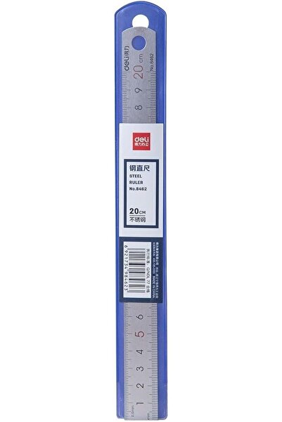 Deli مسطرة فولاذية 20 سم