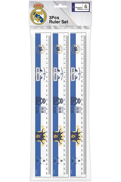 Real Madrid 30 cm Rulers Set 3-Pieces