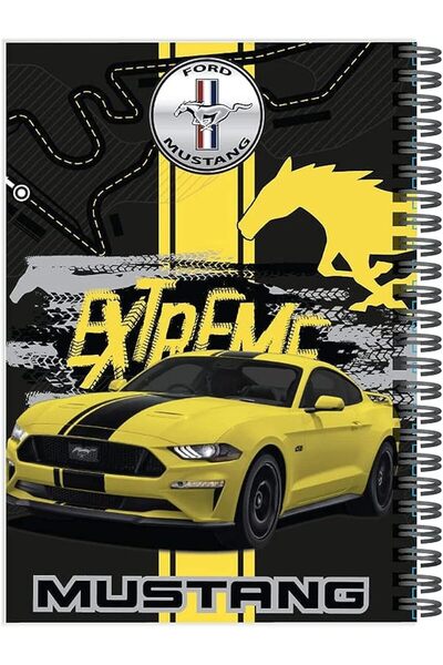 Rainbow Max MUSTANG A5 Spiral Notebook Journal, Wirebound Ruled Sketch Book Notepad Diary Memo Plann