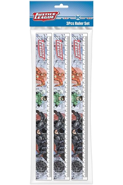 Justice League Justiceleague Justice League Rulers Set 3-Pieces, 30 cm Size