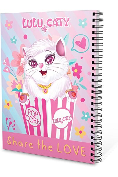LuluCaty دفتر ملاحظات حلزوني، مقاس A5، وردي