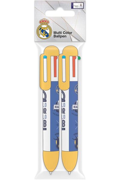 Real Madrid قلم حبر جاف Realmadrid 4 في 1 متعدد الألوان، أصفر