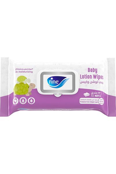 Fine Baby Lotion Wipes 72 wipes
