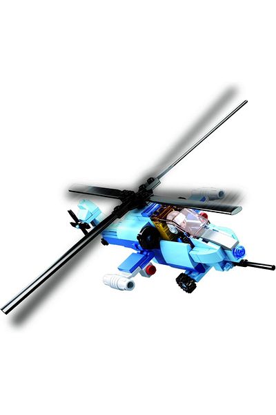 Sluban Army Series - Attack Helicopter Building Blocks 129 PCS with Mini Figures - For Children 6+ Y