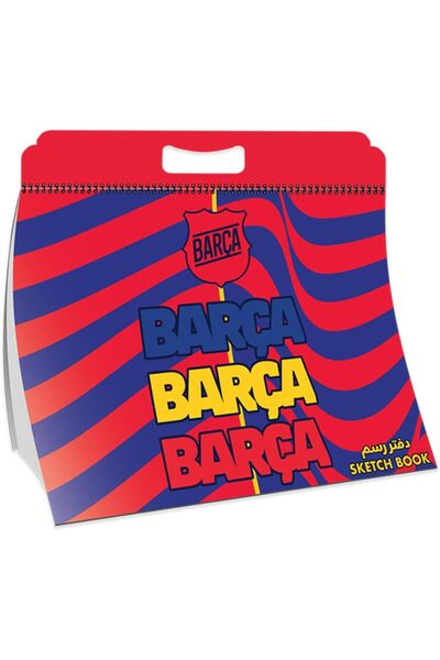 Barcelona دفتر رسم حلزوني صغير، ١٥ ورقة، مقاس ٢٥٢ مم × ١٨٥ مم، أزرق/أحمر