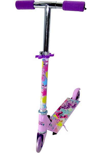 Generic Sweet Pony Design 2-Wheels Scooter with Rear Foot Brake for Kids, Purple