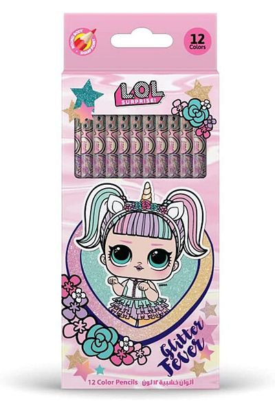 Rainbow Max LOL Colored Pencils,12 Count Presharpened Color Pencil,classroom set,school supplies for