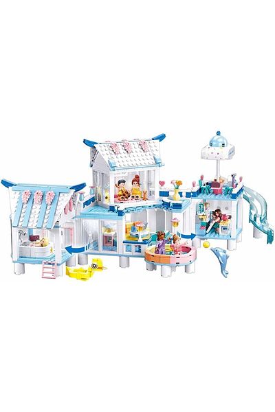 Sluban Girl's Dream Series - Swimming Pool Building Blocks 938 PCS with 7 Mini Figures - For Age 6+
