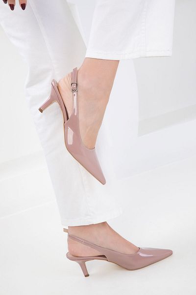 SOHO Lachsfarbene Lackleder Damen Klassische Schuhe mit Absatz 20424