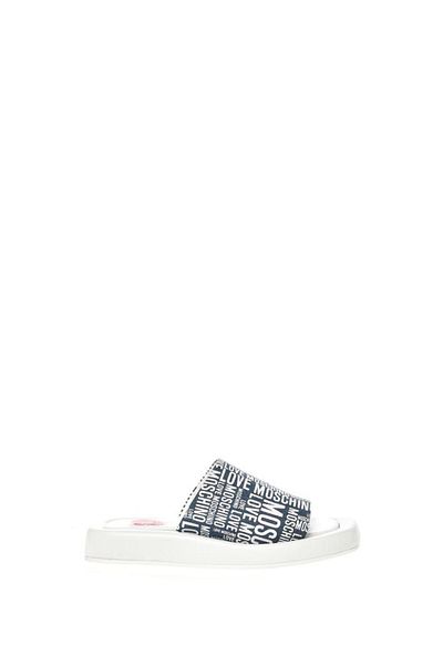 Love Moschino Sabotd.Row30 Nappa Bianco+Nero Colored Shoes