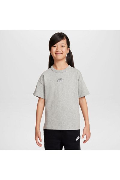 Nike تي شيرت K NSW EMB FUTURA LBR P ESS - DKGREYHEATHER