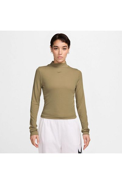 Nike W Nsw Essntl Rib Mock Ls Top