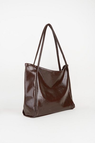 Vivaq Women's Bag Bitter Brown Wrinkled Faux Leather Large Size Zipper Closure Hand Arm and Shoulder Bag