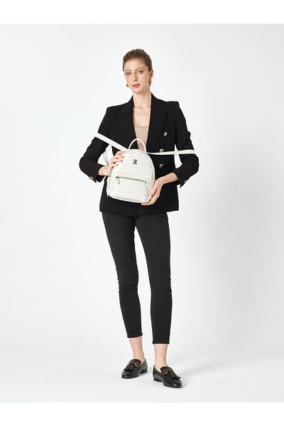 Pierre Cardin Bone Monogram Women's Backpack 05Po25Y1888