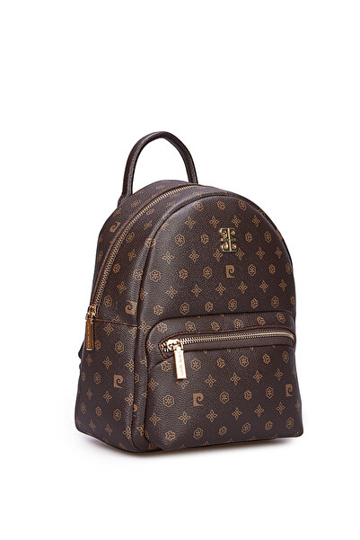 Pierre Cardin Coffee Monogram Women Backpack 05Po25Y1888