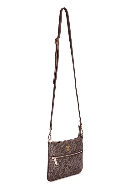 Pierre Cardin Καφέ γυναικεία τσάντα ώμου χιαστί 05PO25Y2009
