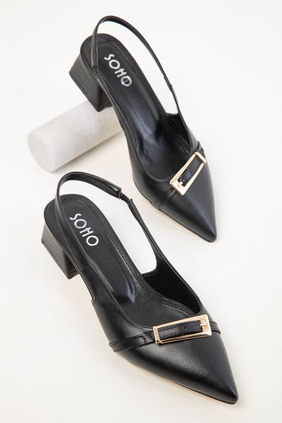 SOHO Black Women's Classic Heeled Shoes 20429