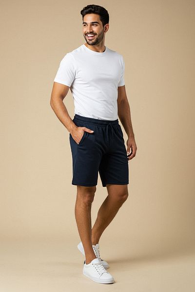 Trendyol Collection Marineblaue Shorts und Bermuda mit normaler Passform – TMNSS20SR0068