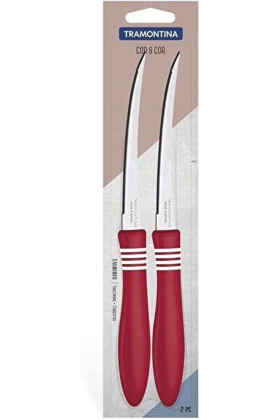 TRAMONTINA Since 1911, Made In Brazil - Cor&cor 2 Pieces Steak Knife Set With Stainless Steel Blade