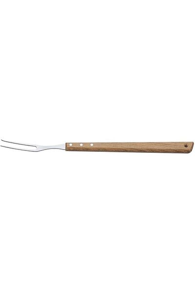 TRAMONTINA Since 1911, Made In Brazil - Churrasco 46cm Stainless Steel Carving Fork With Wooden Handle