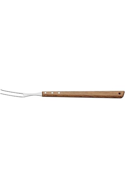 TRAMONTINA Since 1911, Made In Brazil - Churrasco 46cm Stainless Steel Carving Fork With Wooden Handle
