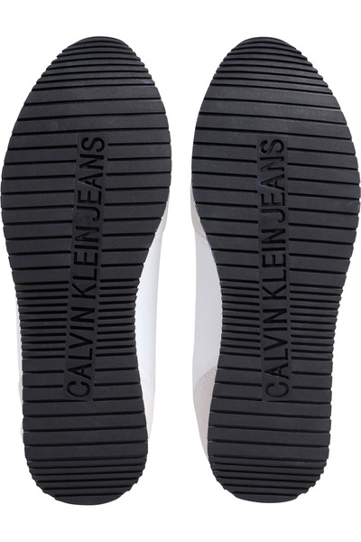 Calvin Klein Pánské tenisky s vysokou podrážkou - kožená bílo-červená barva