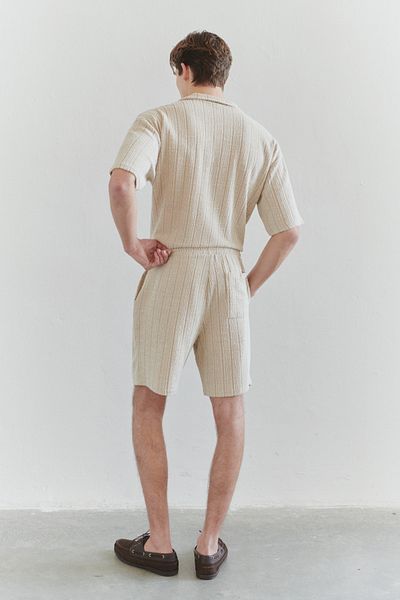Trendyol Collection Σορτς με υφή Oversize Wide Cut Limited Administration TMNSS25SR00039