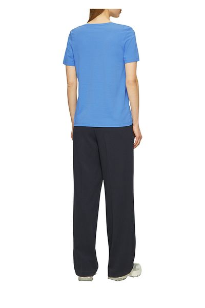 s.Oliver Jersey din bumbac elastic - decolteu în V, ocazional, amestec elastic