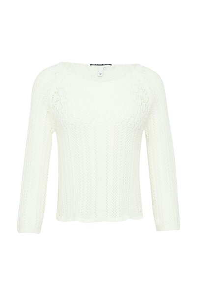 QS by s.Oliver Pulover tricotat cu mâneci raglan și model ajurat