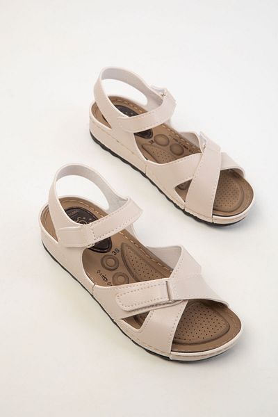 SOHO Beige Damensandalen 17875