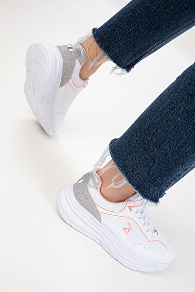 SOHO Weiß-Pulver Damen Sneaker 20414