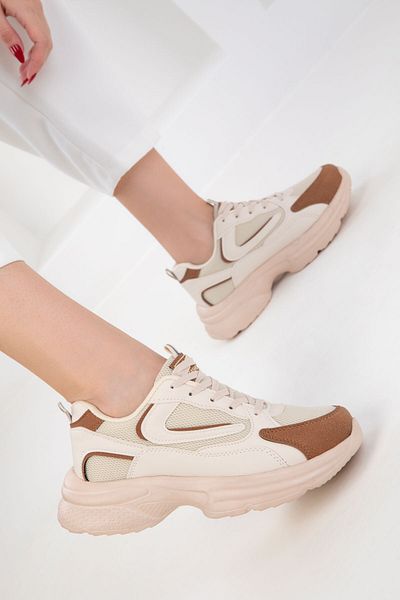 SOHO Beige-brauner Damen-Sneaker 20413