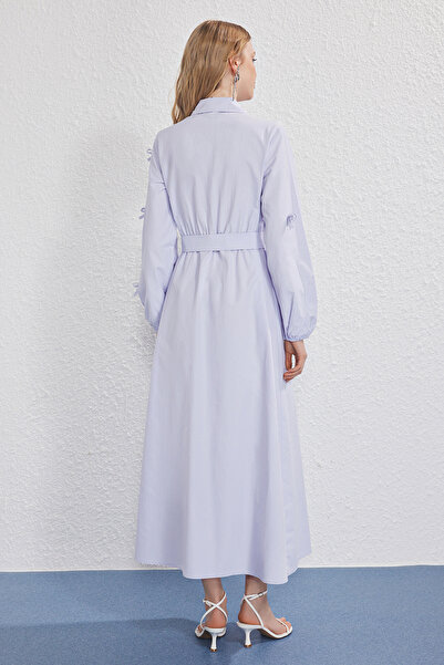 Trendyol Modest Lilac Bow Detail Woven Dress Tctss25Eb00140