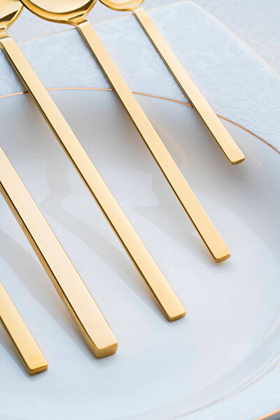 ACAR Camila 72 Parça Gold Çatal Kaşık Bıçak Takımı