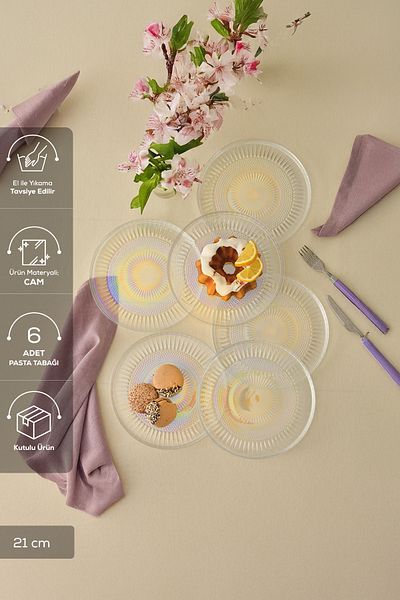 Karaca Marida 6 Piece Glass Cake Set