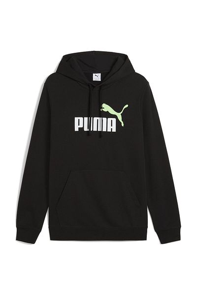 Puma Mikiny s běžným střihem - N/A, potisk loga, klokaní kapsa, dlouhý rukáv