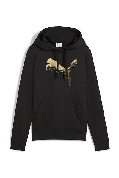 Puma Mikiny s regulérním střihem - N/A, potisk loga, klokaní kapsa, dlouhý rukáv