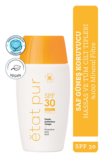 Etat Pur Protective Mineral Fluid SPF30 Hassas & Tüm Ciltler için Akışkan Gün...