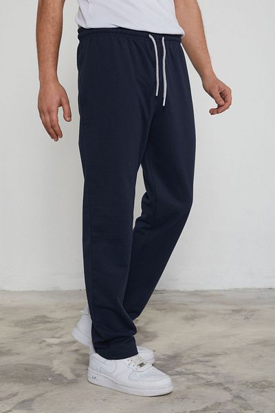 Trendyol Collection Marineblaue Regular New York bestickte Jogginghose TMNSS25EA00007
