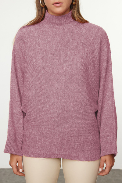 Trendyol Collection Wide Fit - Dried Rose Knitwear Sweater, Soft Texture - TWOAW20KZ1059