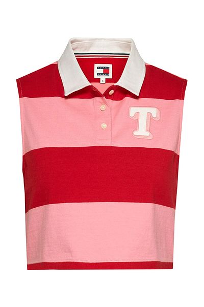Tommy Hilfiger Tričko Polo Yaka ROSSO/ROSA Kadın / Kız