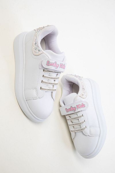 SOHO Weißer Unisex-Kinder-Sneaker 20441