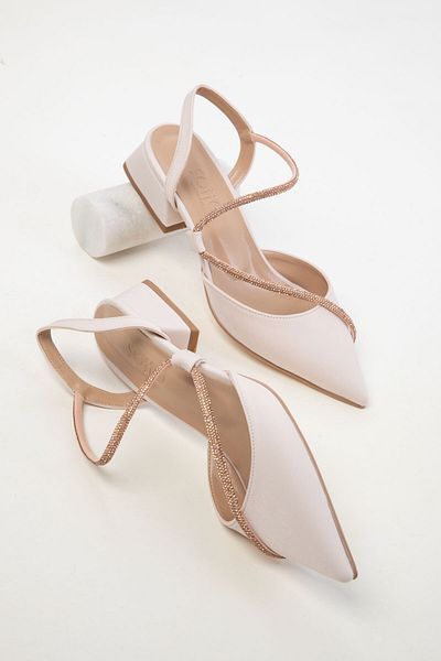 SOHO Beige Matte Satin Damen Klassische Schuhe mit Absatz 20434