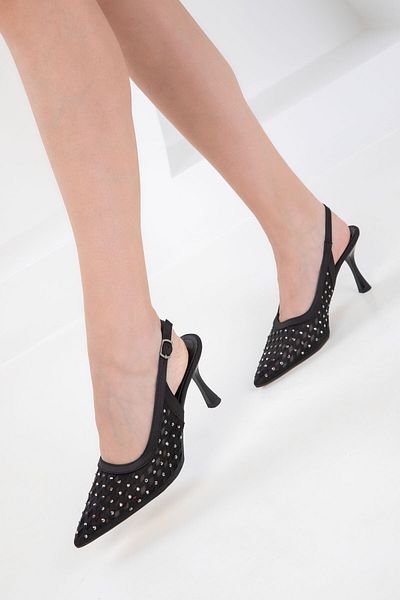SOHO Black Women's Classic Heeled Shoes 20442