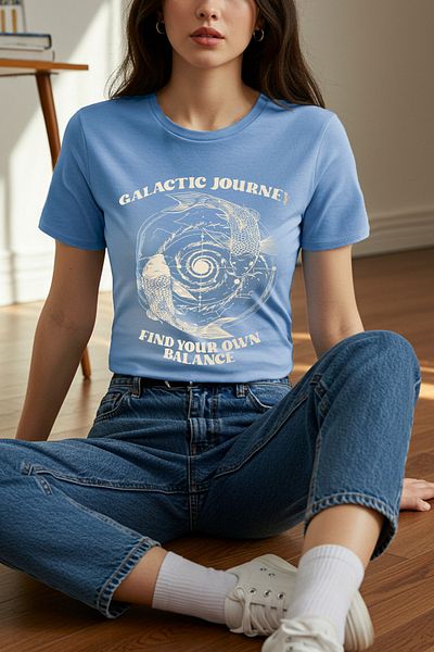 Trendyol Collection Indigo-Strick-T-Shirt aus 100 % Baumwolle mit normaler/normaler Passform, bedruckt, TWOSS25TS00076
