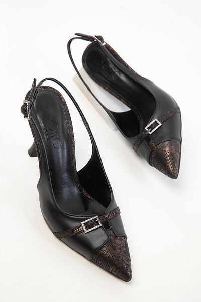 SOHO Black Women's Classic Heeled Shoes 20416